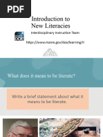 New Literacies Introduction