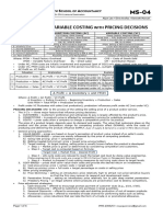 MS-04 (Absorption & Variable Costing With Pricing Decisions)