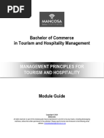 Management Principles For Tourism and Hospitality