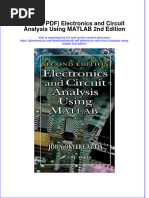 Instant Download Ebook PDF Electronics and Circuit Analysis Using Matlab 2nd Edition PDF Scribd