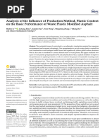 Analysis of The Influence of Production Method Pla