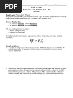 Boyles and Charles Law Notes