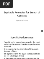 1-Equitable Remedies For Breach of Contract