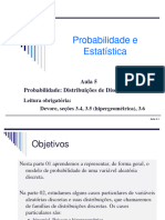 Aula 5 - Probabilidade Distribuies Discretas - Parte 2