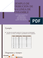 Ejemplo de DISTRIBUCIÓN DE UNA LINEA DE ENSAMBLE