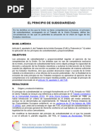 El Principio de Subsidiariedad: Base Jurídica