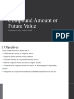 Compound Amount or Future Value