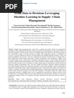 From Data To Decisions Leveraging Machine Learning in Supply Chain Management