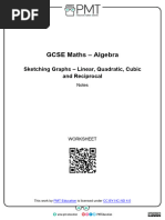 D. Sketching Graphs - Linear, Quadratic, Cubic and Reciprocal