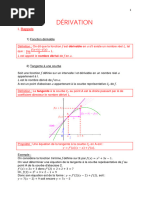 Rappels Dérivation TSpé