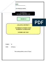 Grade 12 Number Patterns Memo Feb 2023