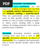 Skimming Scanning Notes