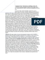 An Analysis of The Environmental Policies, Models and Strategies Inyour Country'SOil and Gas Sector