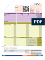 Deposit Slip For Bank: Amount Advance Tax Sales Tax/Excise Duty Total (RS.)