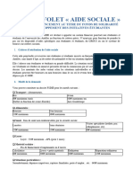 2eme Appel FSDIE Social Dossier de Demande Aide Sociale