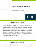 (7.1) Inmatriculación de Predios 2022