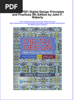 Ebook PDF Digital Design Principles and Practices 5th Edition by John F Wakerly PDF