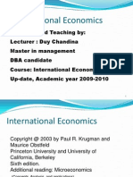 International Economics For Year 3