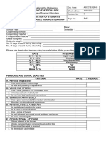 Evaluation of Students Performance During Internship.