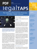 The Malaysian Personal Data Protection Act 2010 A Brief Overview