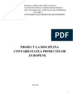 Proiect La Disciplina Contabilitatea Proiectelor Europene