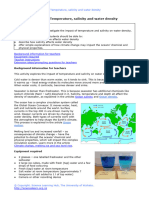 Temperature Salinity and Water Density