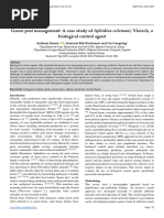 Green Pest Management: A Case Study of Aphidius Colemani, Viereck, A Biological Control Agent