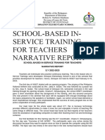 INSET Narrative Report