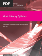 Music Theory-Syllabus 2011