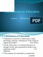 Introduction To Education