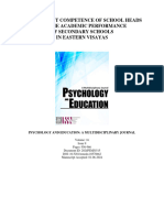 Management Competence of School Heads and The Academic Performance of Secondary Schools in Eastern Visayas