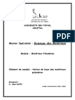 Cours de Chimie Des Polymères (Master)