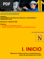 S14 Indicadores de Mantenimiento. Gestión de Stocks y Repuestos para Mantenimiento UG