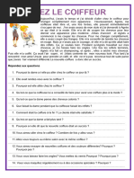 Chez Le Coiffeur Comprehension Ecrite Texte Questions - 140904