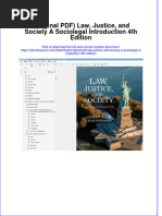 (Original PDF) Law, Justice, and Society A Sociolegal Introduction 4th Edition