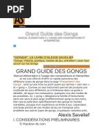 Guide de Jeu Des Gongs Avec Les Mailloches