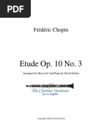 (Clarinet Institute) Chopin Etude Op 10 No 3 Horn