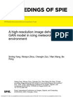 Proceedings of Spie: A High-Resolution Image Dehazing GAN Model in Icing Meteorological Environment