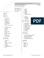 Sol Gold A U4 Progress Tests C Answer Key