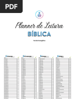 Plano de Leitura Biblica Evangelico