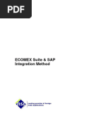 ECOMEX Suite - Method of Integration To SAP - v13