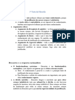 Estudo - 1º Teste de Filosofia