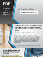 English For Specific Purposes - Slide Presentation