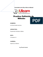 Practica - Metodos, Tarea ULEAM