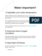 Why Is Water Important