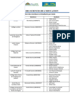 Repartition Des Etudiants Et Moniteurs Par Ecole (Liste Provisoire)