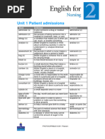 Nursing 2 Spanish Unit 1