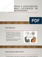 CONCEPTOS Y Antecedentes Histórico Culturales de Las Psicoterapias