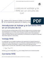 ¿Cómo Se Calcula El Voltaje y La Corriente RMS en Un Circuito de CA