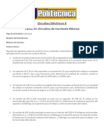 Circuitos Eléctricos II - Tarea #1 Circuitos de Corriente Alterna